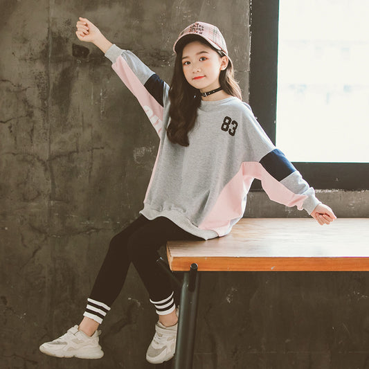 B2-m26 Girls' spring and autumn cotton sweater - Mixbatch