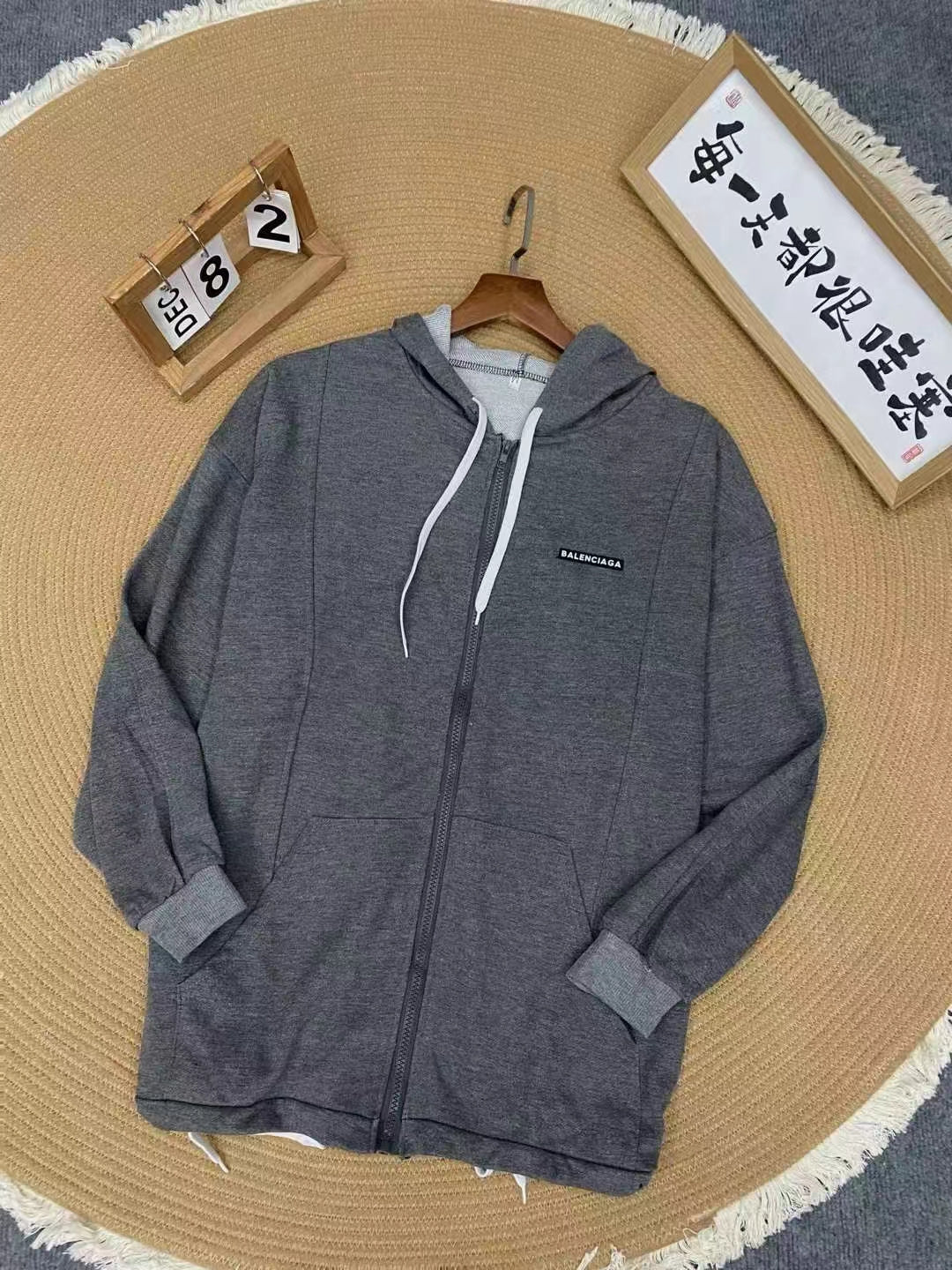 B3-M36 spring and autumn cotton hooded new loose men and women zipper jacket - Mixbatch