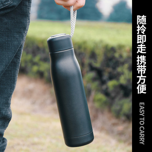 A stainless steel kettle