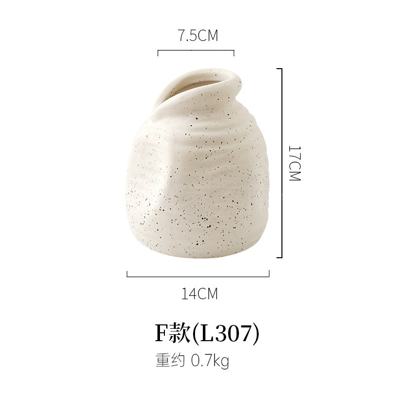 A =pastoral ceramic large vase ornament living room soft ins advanced sense retro home art flower ware