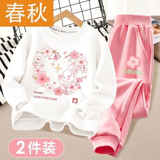 B3-M31 New Spring and Autumn Cotton Children's Sweater Thin Two-piece Set - Mixbatch