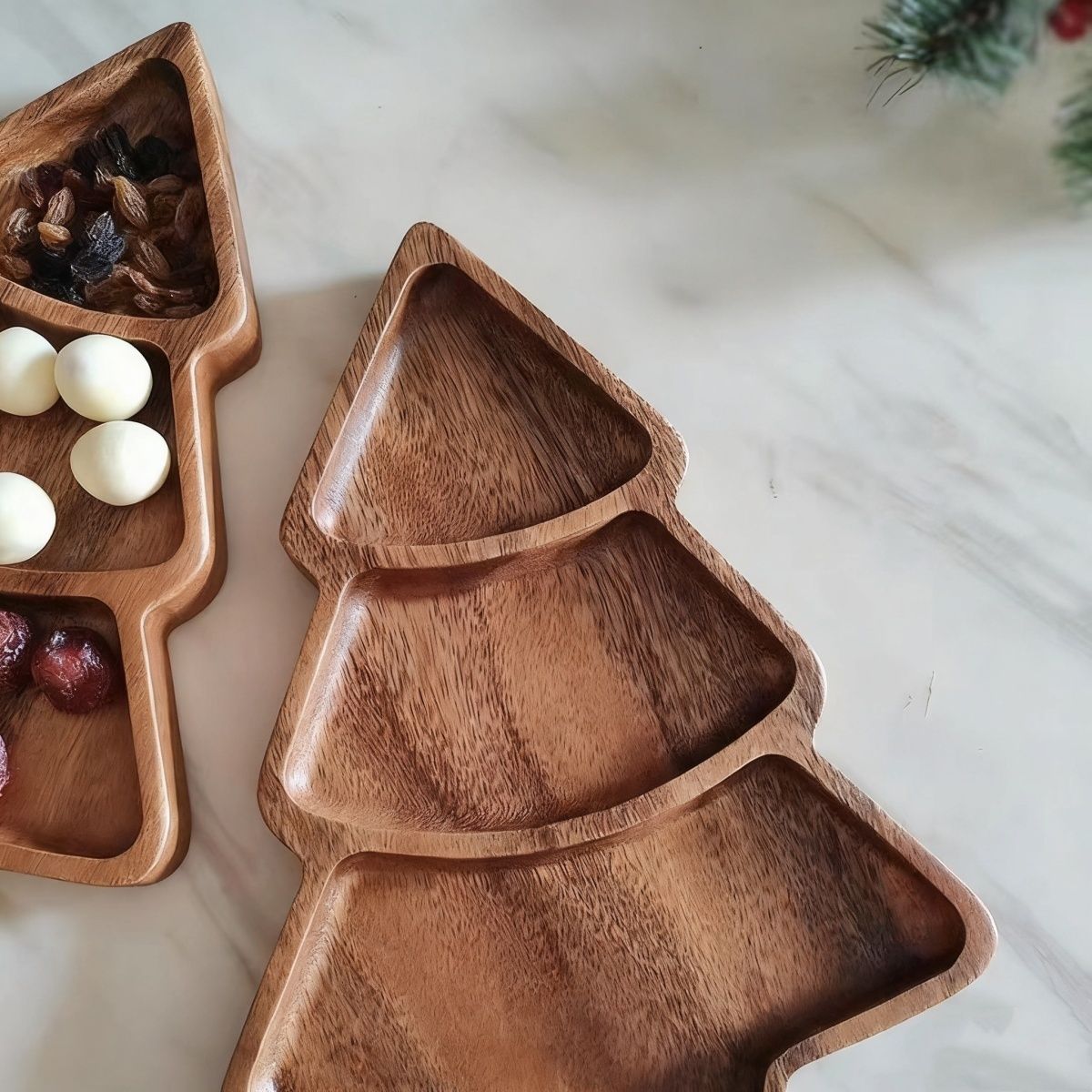 P Christmas tree snack plate household fruit plate Christmas garden decoration plate