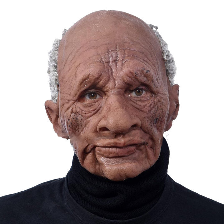 A Breaking Bad old white mask bald old man latex hood Halloween Cosplay funny props