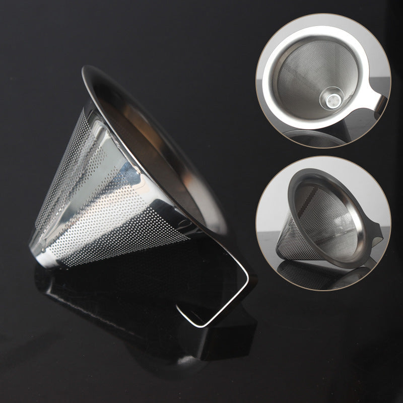 A Stainless steel coffee filter coffee filter filter cup hand brewing coffee utensils set filter paper drip filter cup
