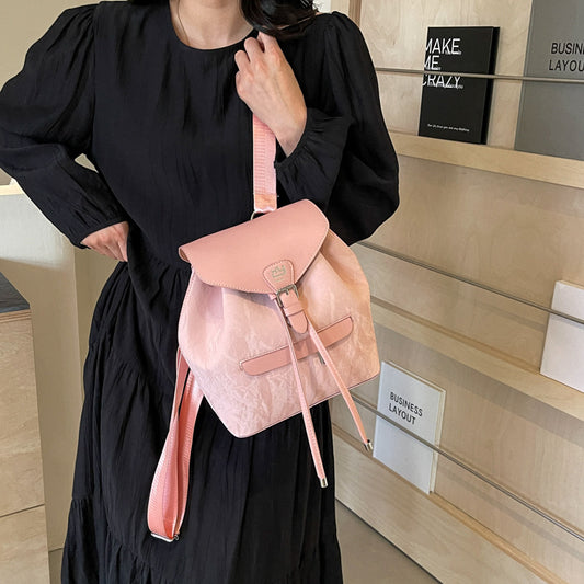 A summer new simple fashion casual travel bag large capacity women's backpack personalized foreign style backpack - Mixbatch