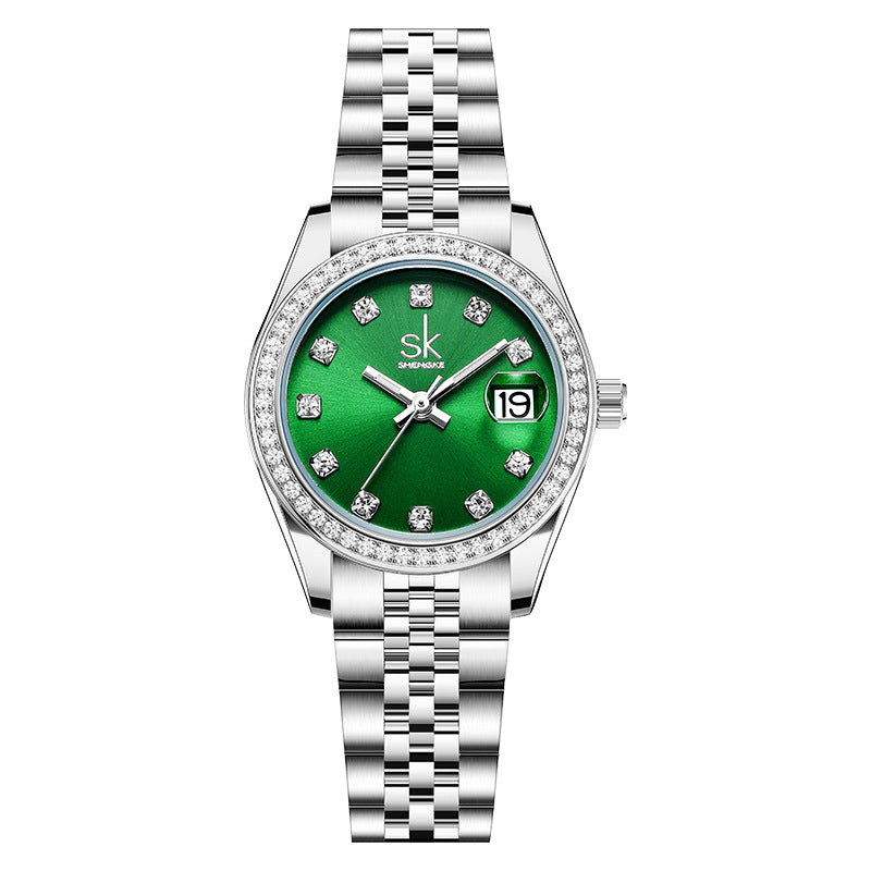 A SK watch women's waterproof zircon temperament quartz watch niche light luxury women's student watch