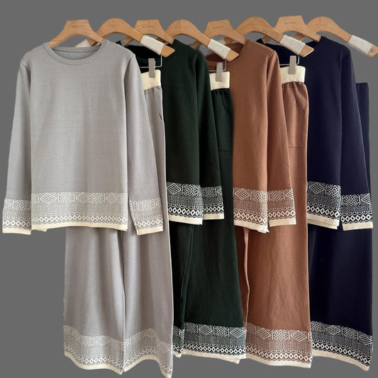 A knitted two-piece set