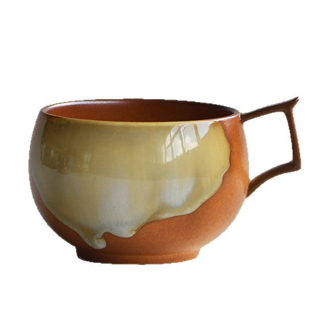 A creative upturned ear big belly coffee cup