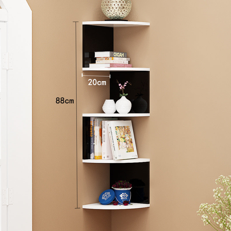 A Corner Shelf Corner Moisture-proof No Punching Wall Bedroom Wall Corner Bookshelf Kitchen Triangle Cabinet Storage Rack