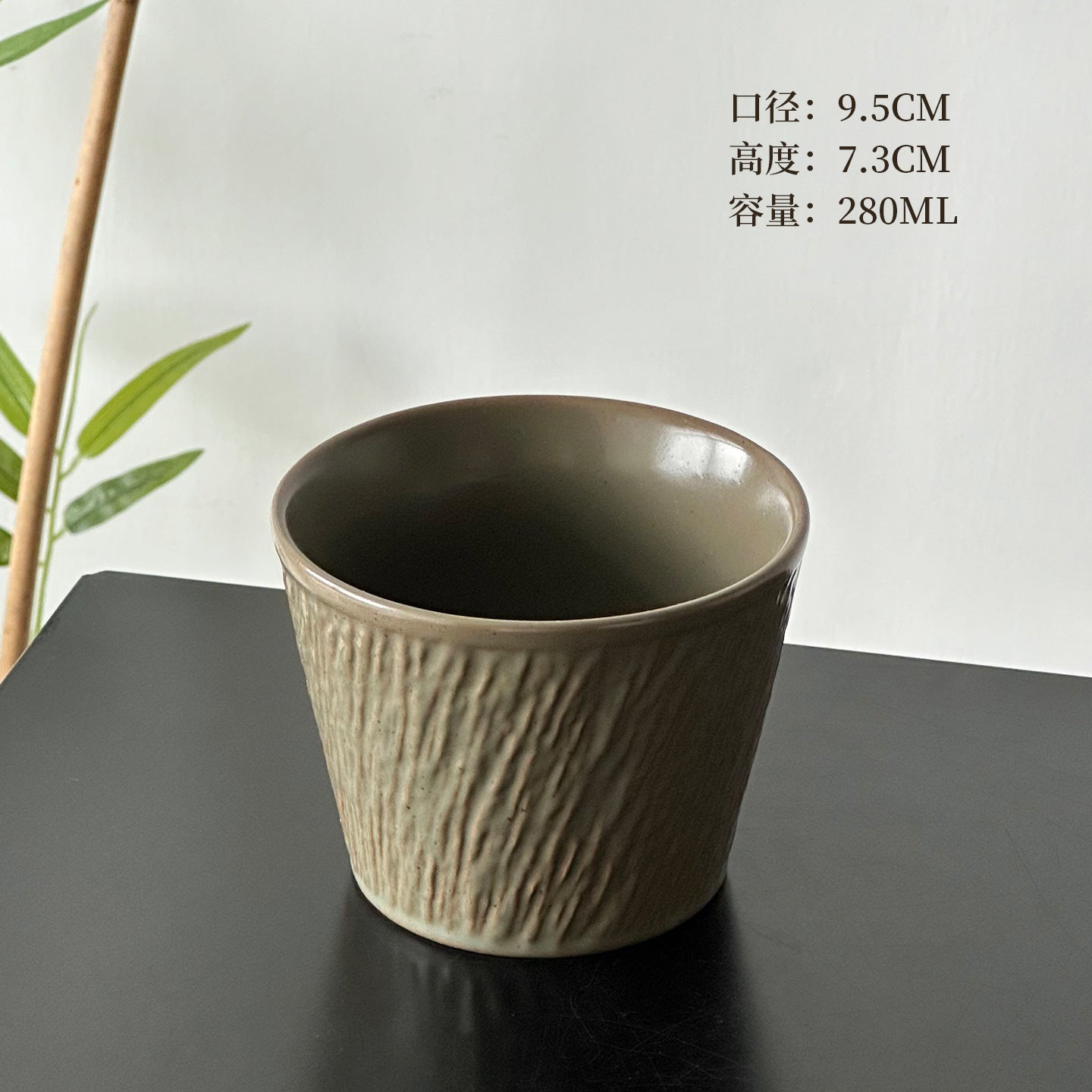 Japanese minimalist ceramic coffee cup hand cup pig mouth cup retro exquisite premium latte cup master cup Aobai cup
