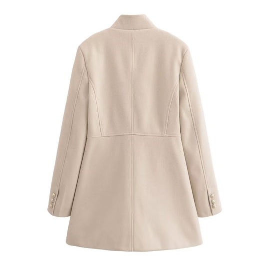A Double-Breasted Wool Coat