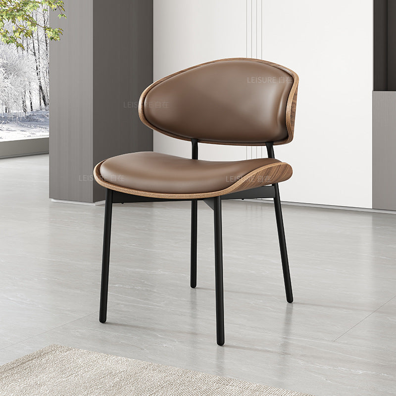 A PU leather chair seat