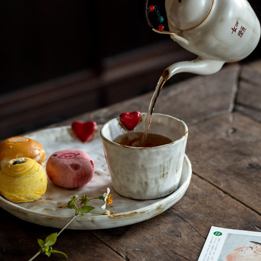 A ceramic teacup