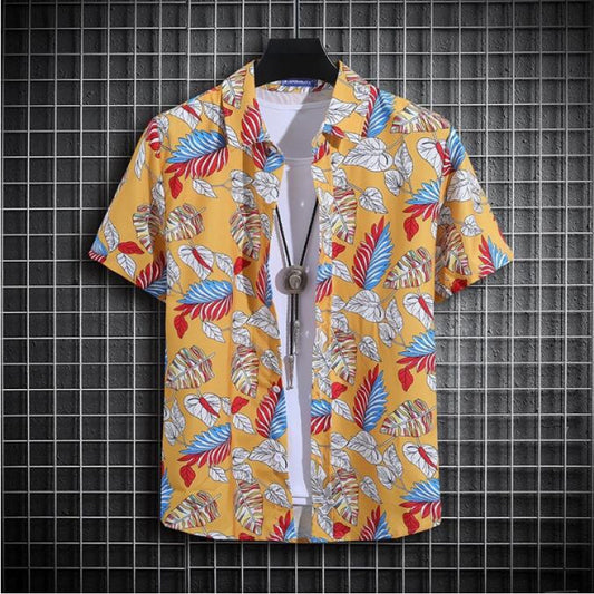 A short-sleeved printed shirt