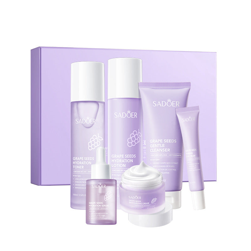 A SADOER grape seed firming skin care product set, eye mask facial cleanser cross-border foreign trade wholesale