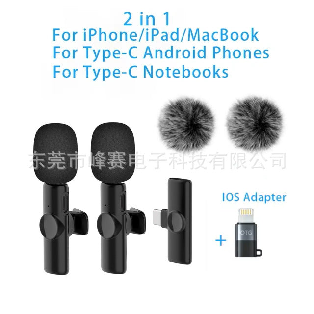 A Wireless microphone Conference host Webcast video shooting Radio Bluetooth noise reduction microphone