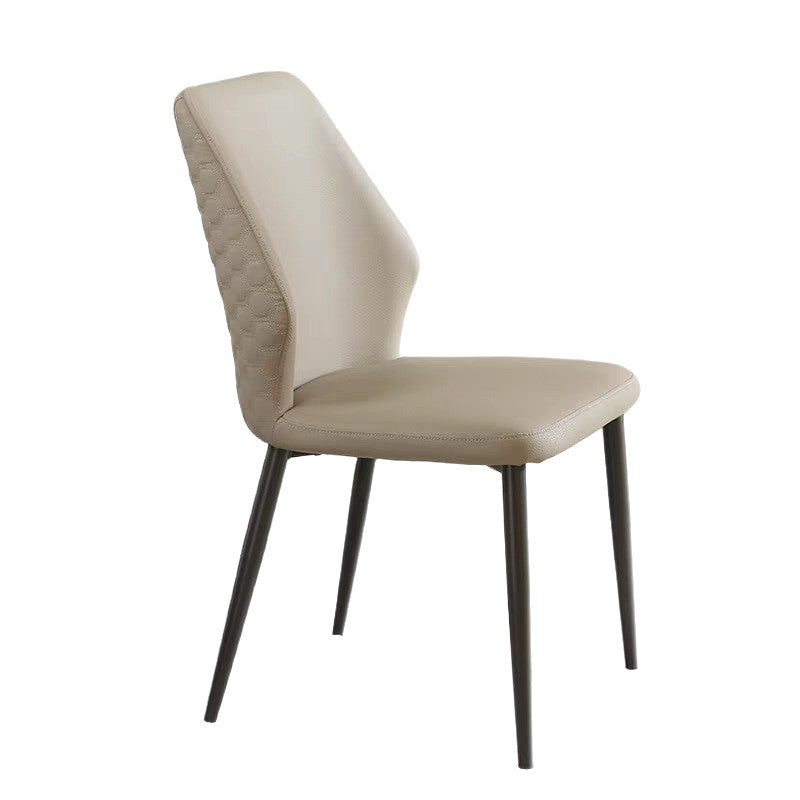 A leather metal chair seat