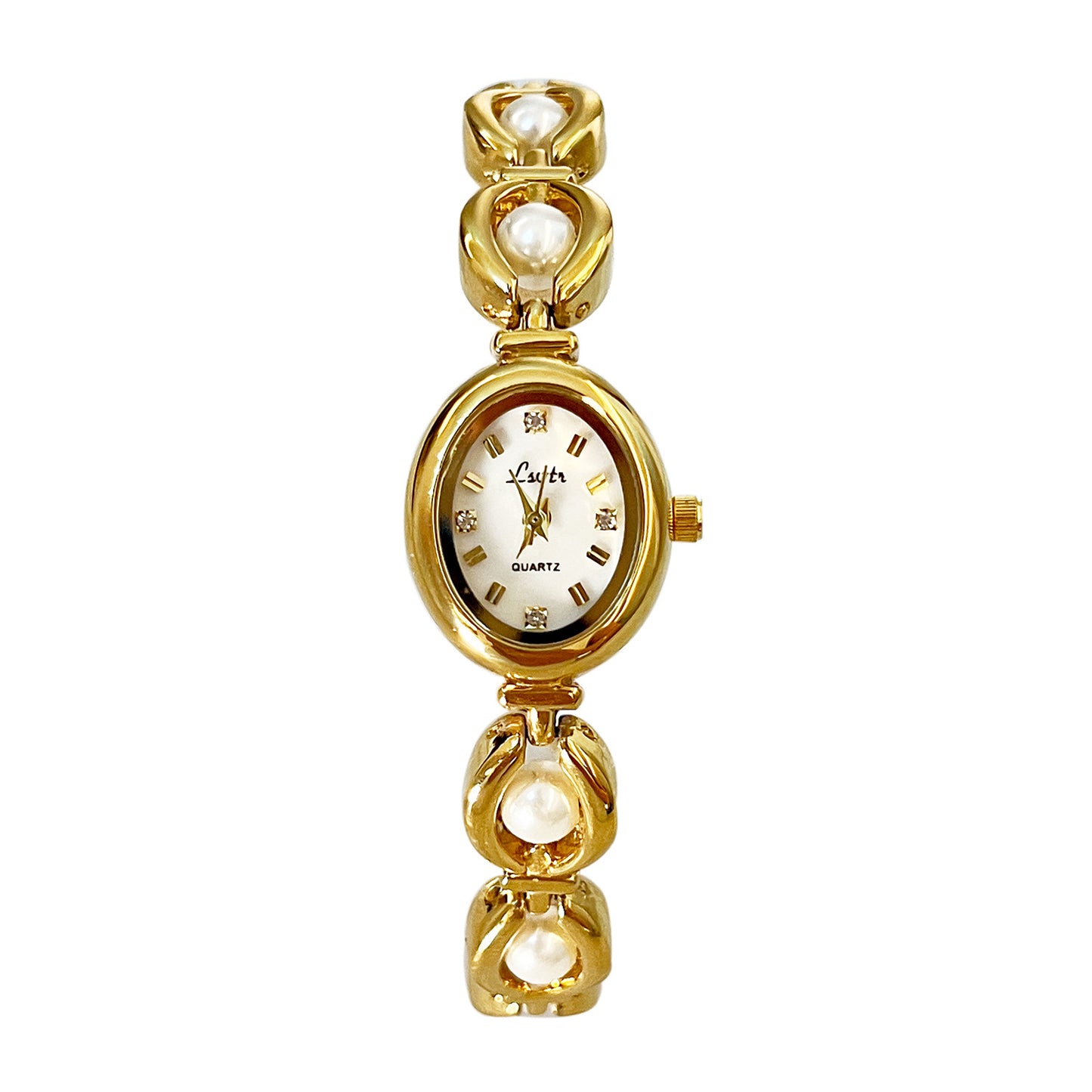 A medieval light luxury imitation pearl watch temperament bracelet women's watch