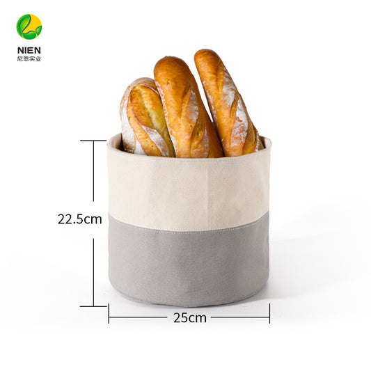 A cotton color matching canvas bread bag