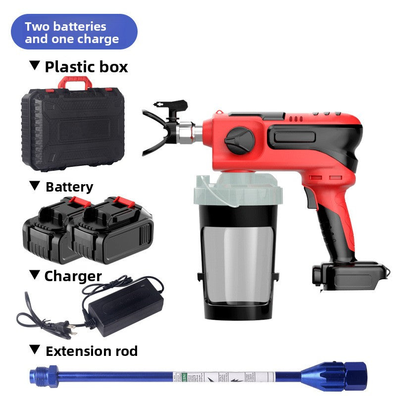 A Electric lithium battery high voltage airless sprayer Spray gun Paint paint latex paint sprayer Handheld spray gun