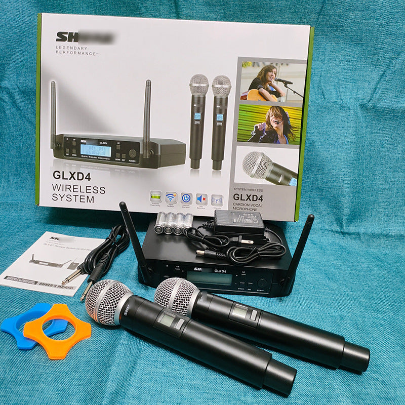 A wireless microphone GLXD4 one to two SM58 FM U segment stage home foreign trade top with BETA microphone