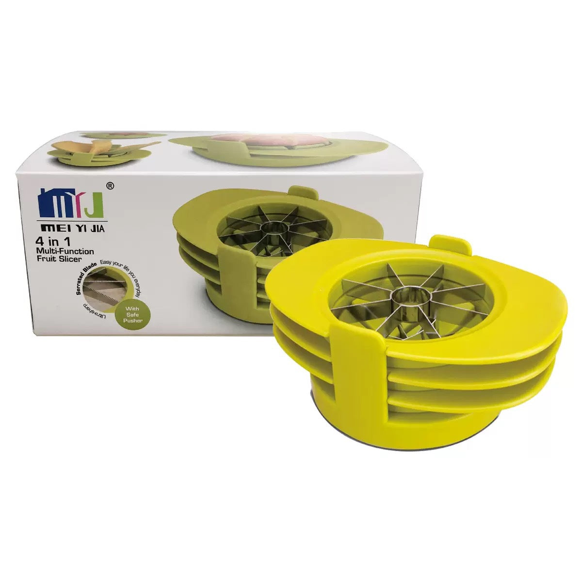 A four-piece set of apple cutting, stainless steel fruit cutter, apple slicer set, household pitted fruit slicing and dividing