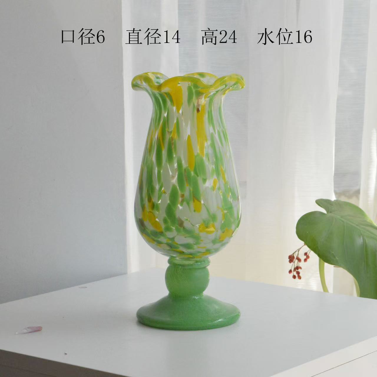 A glass vase ornament decoration