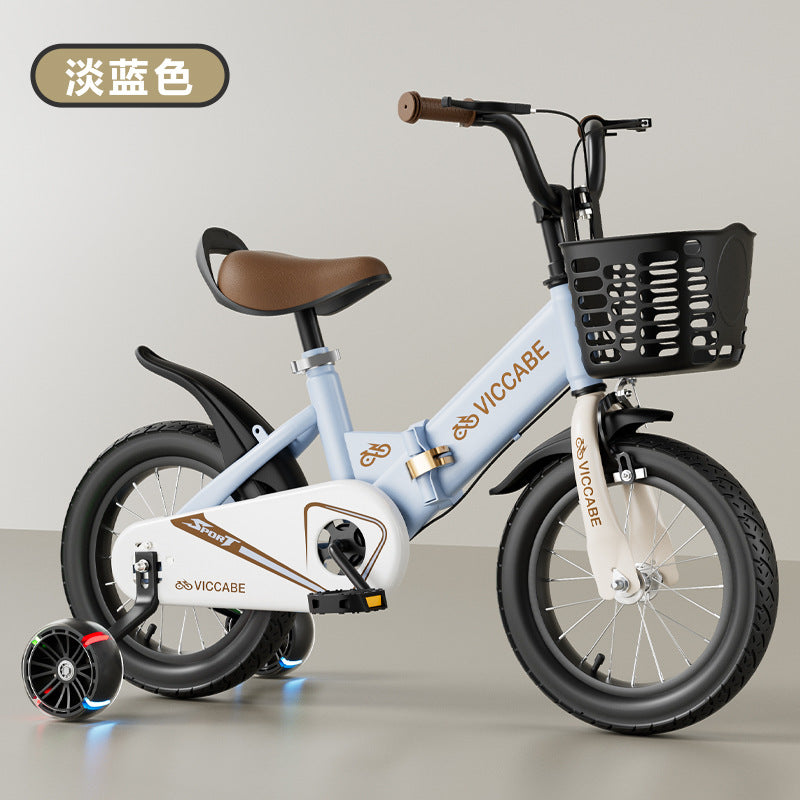 A children's bicycle is foldable