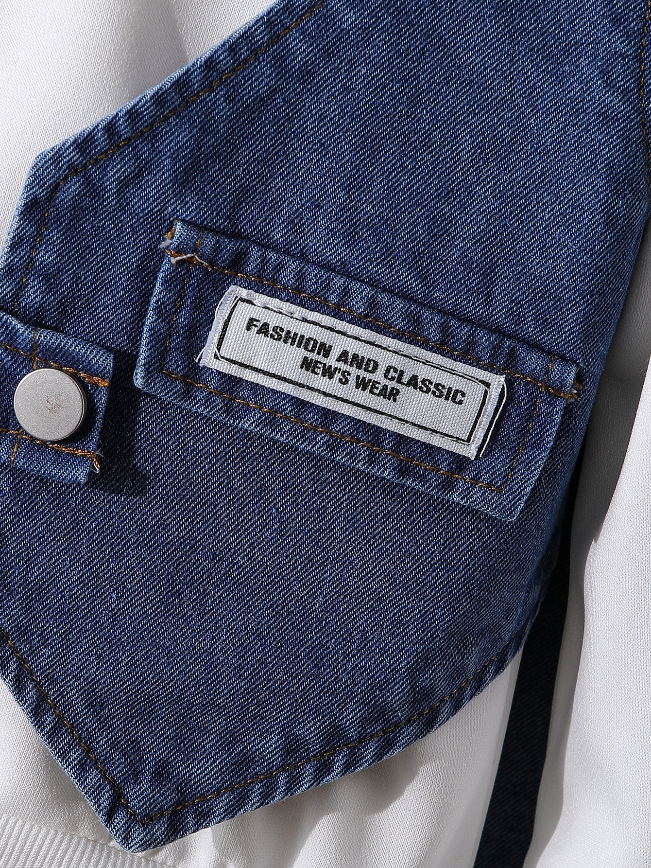 A children's denim three-piece set