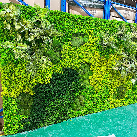 A mossy plant wall landscaping mossy window interior decoration micro landscape immortal flower mossy