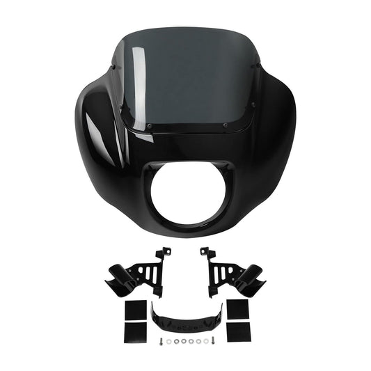 A Suitable for Harley Soft Tail Street Fighter Modified Hood Windshield Windshield Headlights Fairing 18-22 Years
