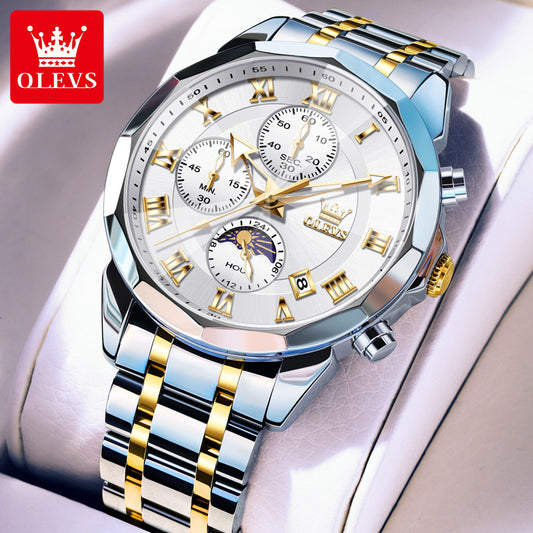 Custom watch design A Solid Steel Belt Butterfly Buckle Watch Watch