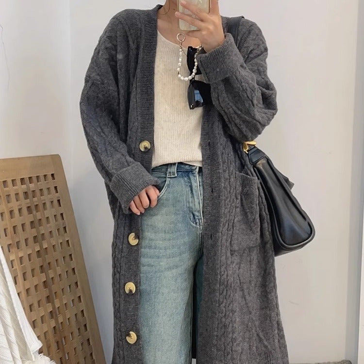 P Knitted Long Jacket