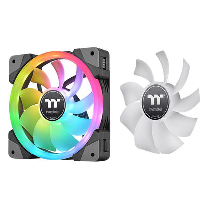 A Tt  SWAFAN EX12 EX14 ARGB Fan Magnetic Symphony Fan Front and Back Blade Outlet Mute