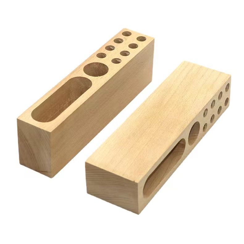 P Solid wood multi-functional pen holder