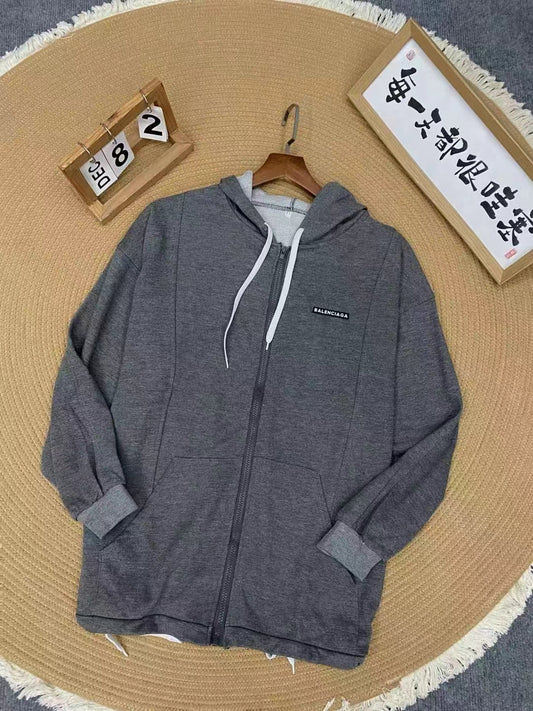 B3-M36  spring and autumn cotton hooded new loose men and women zipper jacket - Mixbatch