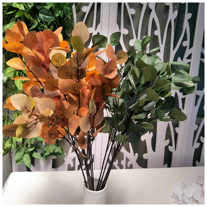 A straight rod fruitless money leaf simulation fake flower wedding home decoration simulation plant simulation apple leaf simulation green plant