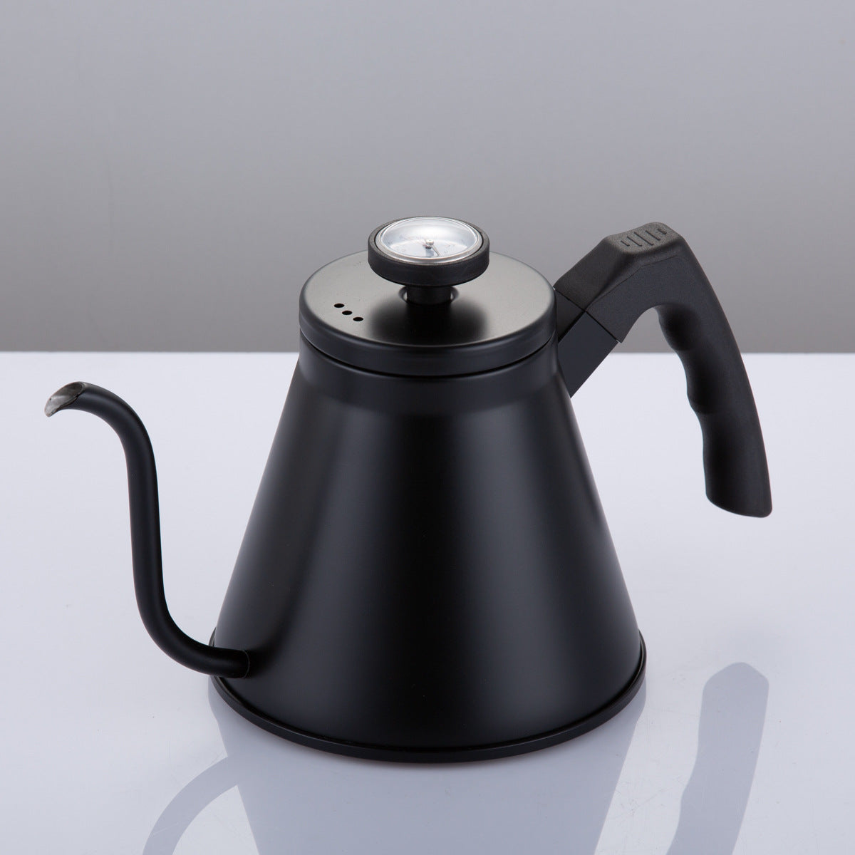 A Stainless steel temperature-controlled hand-brewed coffee pot, thermometer model drip filter Japanese-style small mouth kettle