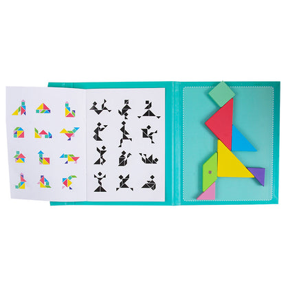 A magnetic tangram teaching aid