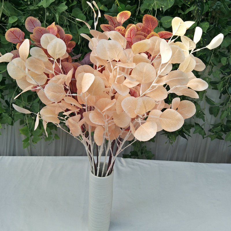 A straight rod fruitless money leaf simulation fake flower wedding home decoration simulation plant simulation apple leaf simulation green plant