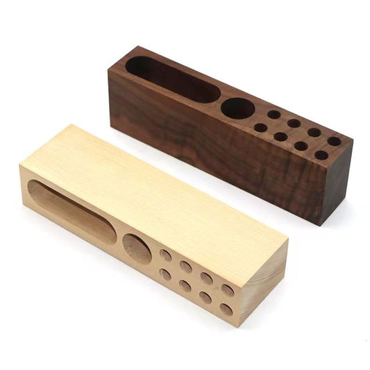 P Solid wood multi-functional pen holder