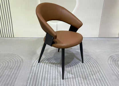 A Leather Dining Chair Home Hotel Reception Chair Leisure Chair Durable Dining Chair