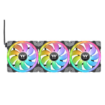 A Tt  SWAFAN EX12 EX14 ARGB Fan Magnetic Symphony Fan Front and Back Blade Outlet Mute