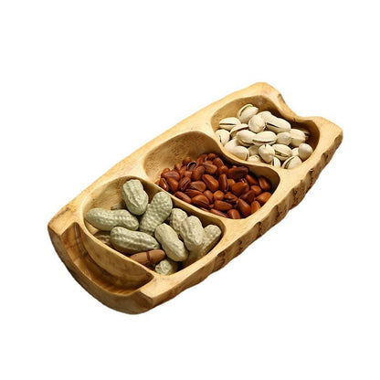 P Bamboo Products Bamboo Root Dried Fruit Plate