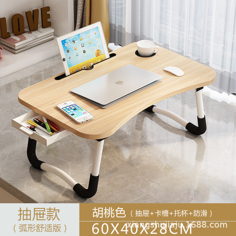 A: Removable bed table dormitory folding desk free computer desk office furniture