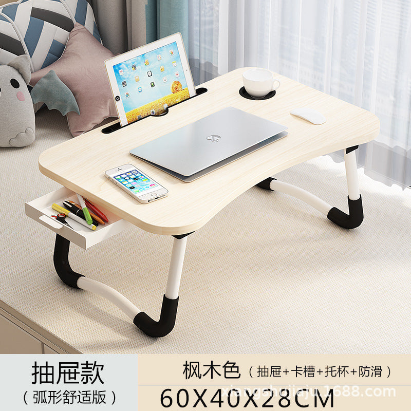 A: Removable bed table dormitory folding desk free computer desk office furniture