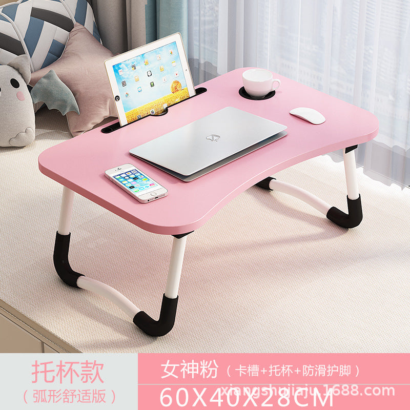 A: Removable bed table dormitory folding desk free computer desk office furniture
