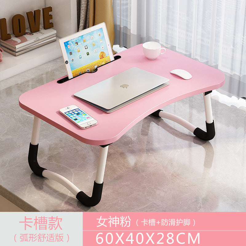 A: Removable bed table dormitory folding desk free computer desk office furniture