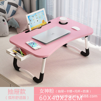 A: Removable bed table dormitory folding desk free computer desk office furniture