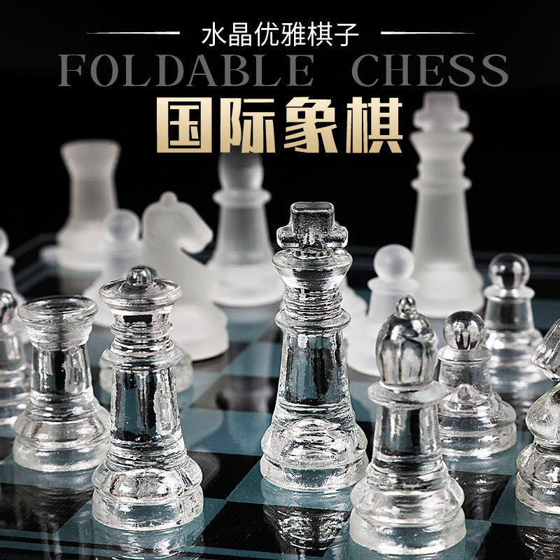 A  glass Chess Transparent Ornament